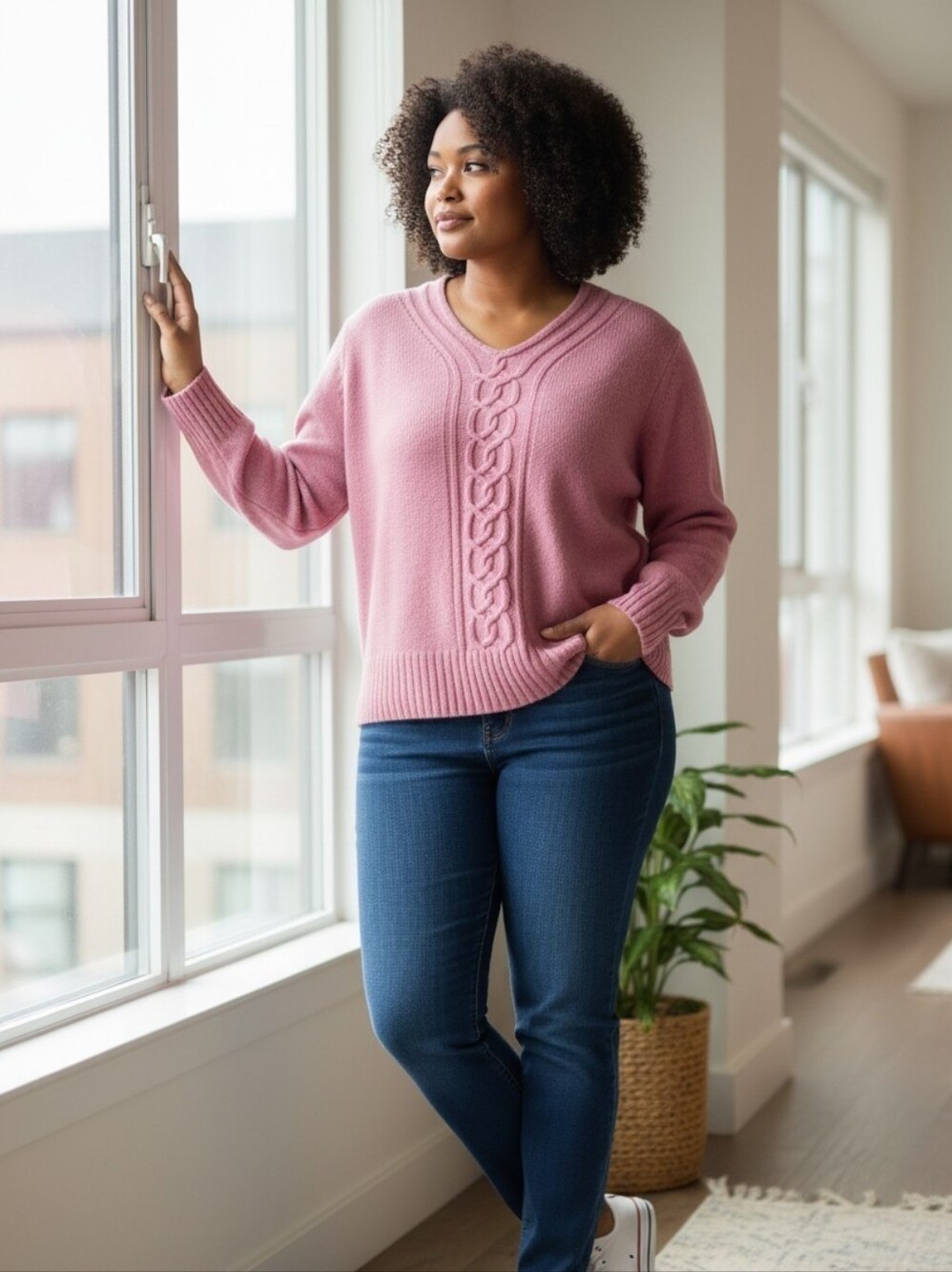 Liz Claiborne Pink Sweater — Size XL